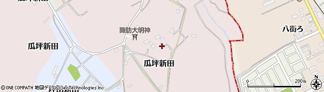 千葉県佐倉市瓜坪新田周辺の地図
