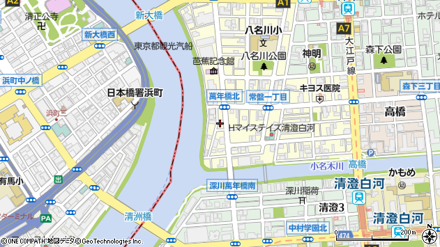 〒135-0006 東京都江東区常盤の地図