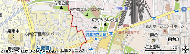 東京都中野区弥生町6丁目9周辺の地図