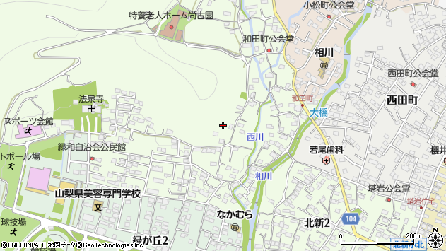 〒400-0001 山梨県甲府市和田町の地図