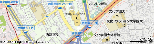 日産レンタカー新宿パークタワー店周辺の地図