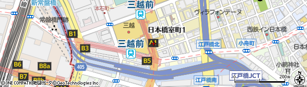 東京都中央区日本橋室町1丁目周辺の地図