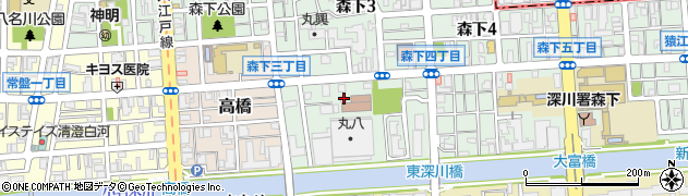 江東区　森下文化センター周辺の地図