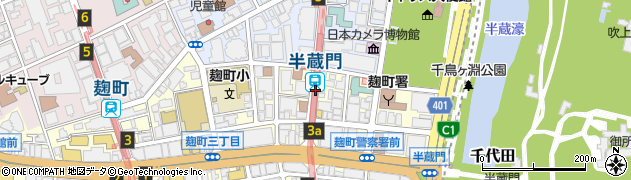 半蔵門駅周辺の地図