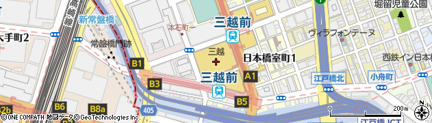 ルイ・ヴィトン三越日本橋店周辺の地図