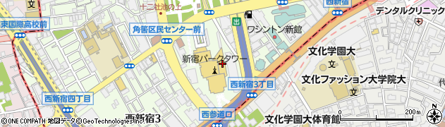 杵屋 新宿パークタワー店周辺の地図