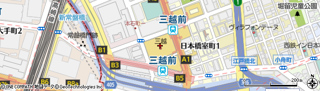 日本橋三越本店周辺の地図