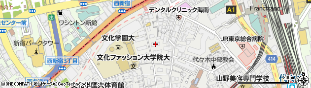 東京都渋谷区代々木2丁目17周辺の地図