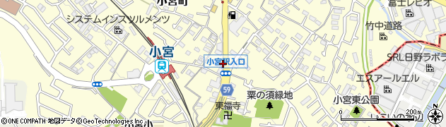 小宮駅入口周辺の地図