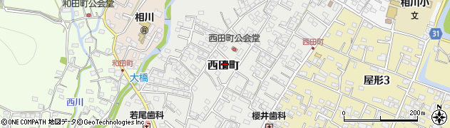 山梨県甲府市西田町周辺の地図
