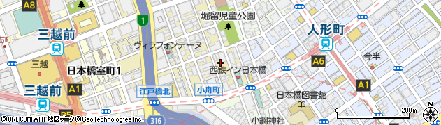 東京都中央区日本橋小舟町周辺の地図