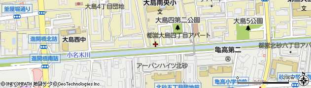 東京都江東区大島4丁目20周辺の地図