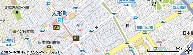 東京都中央区日本橋人形町2丁目周辺の地図
