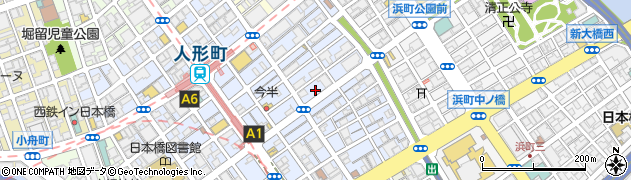 東京都中央区日本橋人形町2丁目21周辺の地図