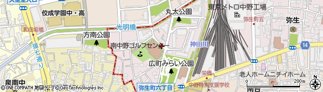 東京都中野区弥生町6丁目周辺の地図