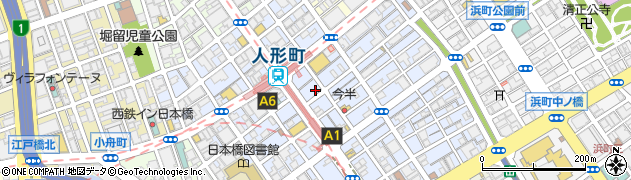 東京都中央区日本橋人形町2丁目6-11周辺の地図