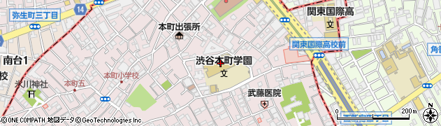 渋谷区立渋谷本町学園周辺の地図