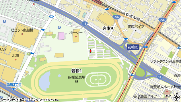 〒273-0013 千葉県船橋市若松の地図