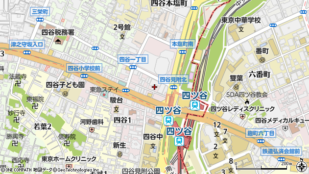 〒160-0004 東京都新宿区四谷の地図