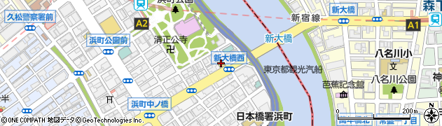 東京都中央区日本橋浜町2丁目55-5周辺の地図