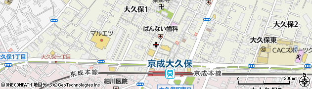 松屋 京成大久保店周辺の地図