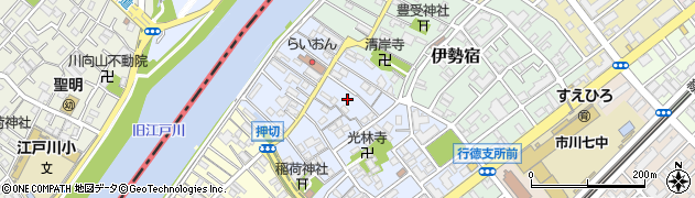 千葉県市川市押切周辺の地図