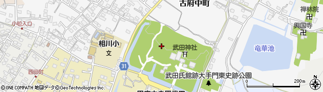 武田氏館跡周辺の地図