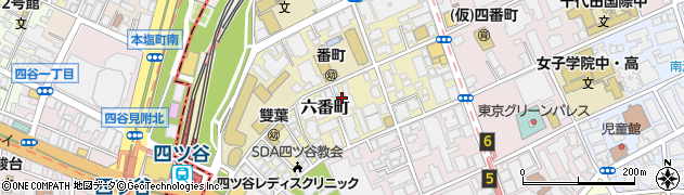 東京都千代田区六番町7-36周辺の地図