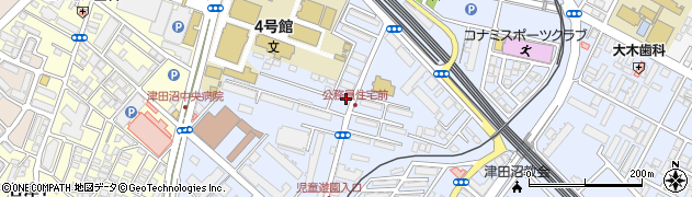 津田沼2丁目広場周辺の地図
