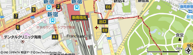 ホワイトエッセンス新宿タカシマヤタイムズスクエア周辺の地図