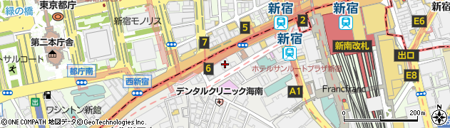 スギ薬局 新宿駅南店周辺の地図