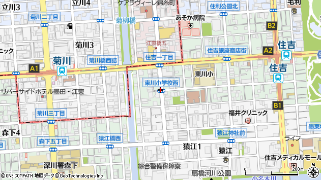 〒135-0002 東京都江東区住吉の地図