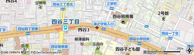 東京都新宿区四谷周辺の地図