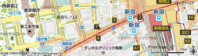 ｅ．ｂ．ｃ．ｃ．新宿周辺の地図
