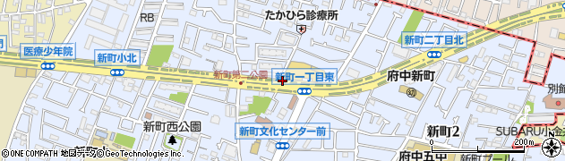 東京都府中市新町周辺の地図