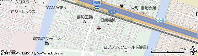 千葉県船橋市栄町周辺の地図