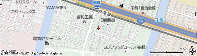 千葉県船橋市栄町周辺の地図