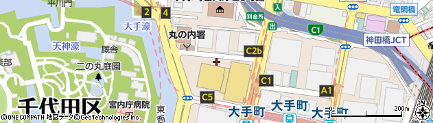 日本橋 天丼 金子半之助 Otemachi One店周辺の地図