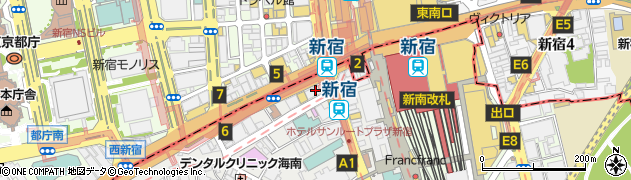 ＰＲＥＳＴＩＡ新宿南口支店周辺の地図
