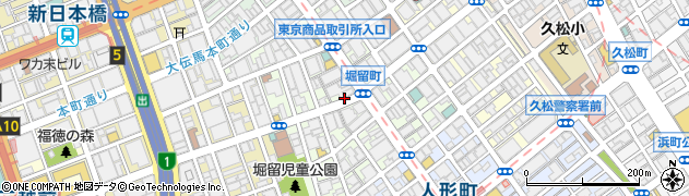 東京都中央区日本橋堀留町周辺の地図