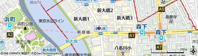 東京都江東区新大橋周辺の地図