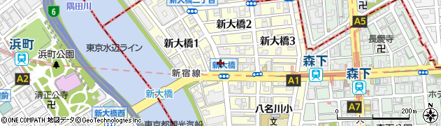 東京都江東区新大橋周辺の地図