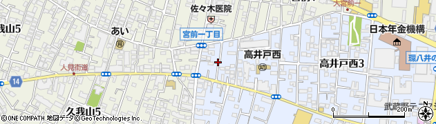 東京都杉並区高井戸西3丁目16周辺の地図