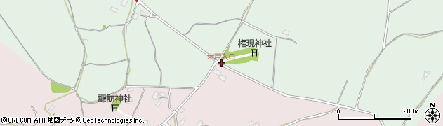 米戸入口周辺の地図