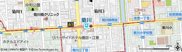 東京都墨田区菊川周辺の地図