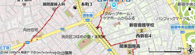 日産レンタカー西新宿山手通り店周辺の地図