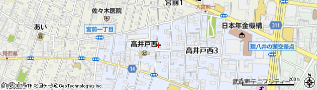 東京都杉並区高井戸西3丁目14-4周辺の地図