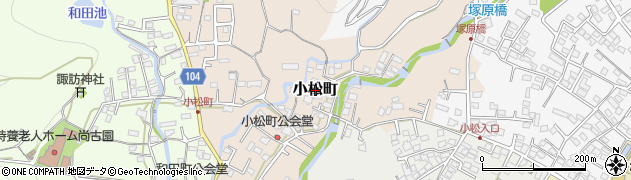 山梨県甲府市小松町周辺の地図
