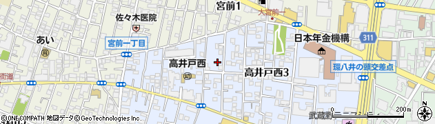 東京都杉並区高井戸西3丁目14-18周辺の地図