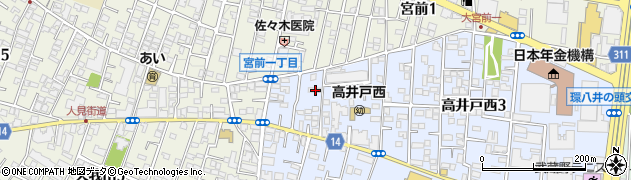 東京都杉並区高井戸西3丁目16-22周辺の地図